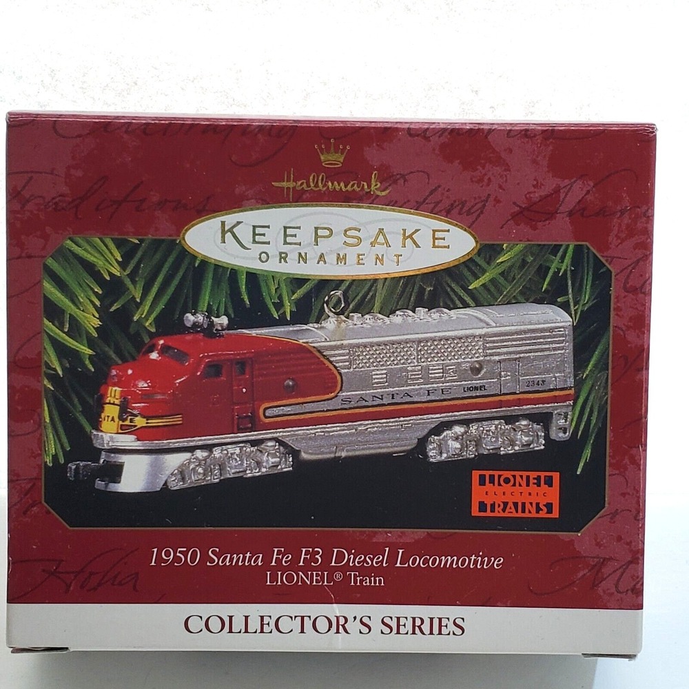 Hallmark 1997 Keepsake Christmas Ornament Santa Fe F3 Diesel Locomotive (1950)